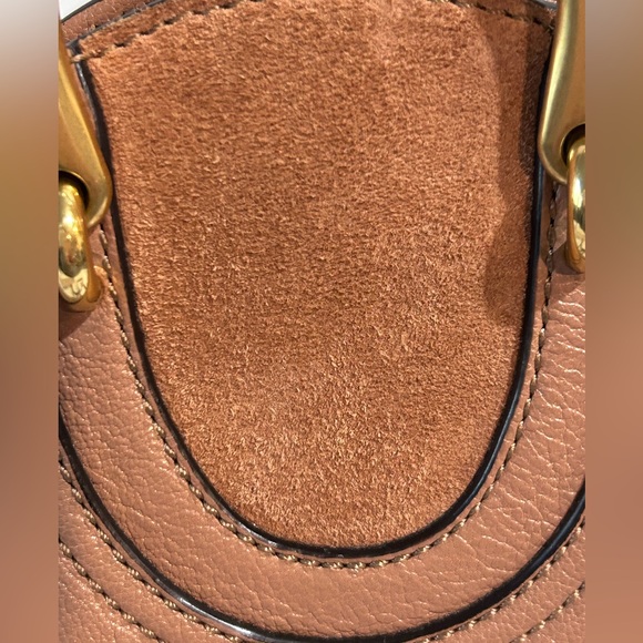 Chloé Mini Pixie Crossbody Bag – Tan Leather & Suede with Gold Hardware - Picture 4 of 17